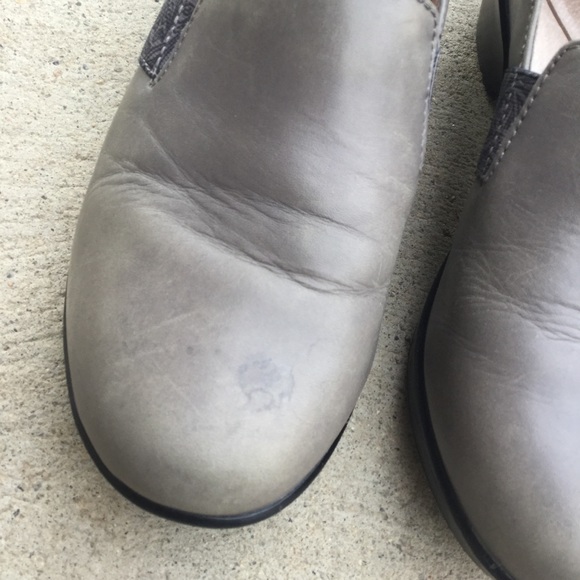 Dansko Jessica Gray Nappa Leather Professional Heel Loafer Clogs - Picture 6 of 11